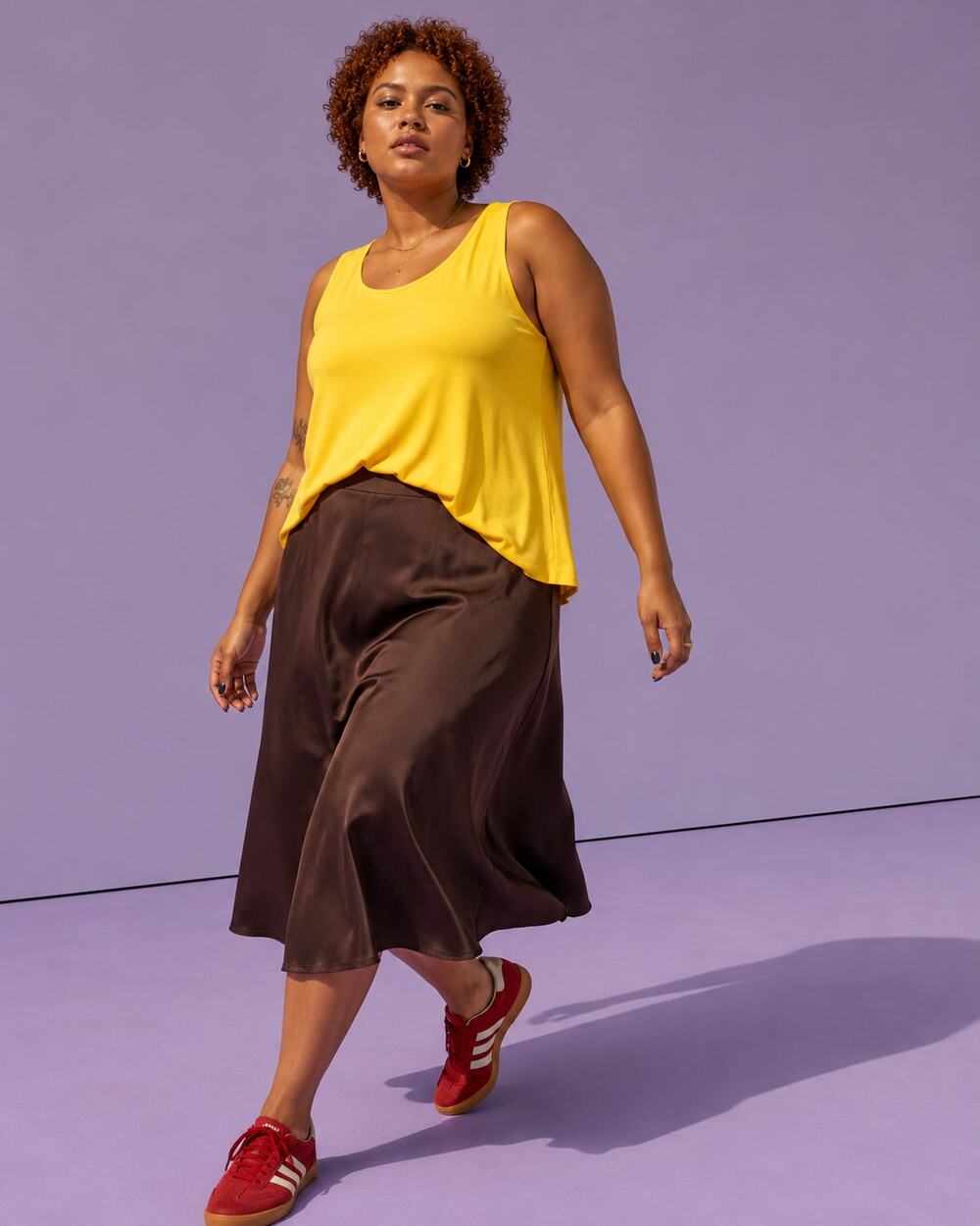 Lauren Lee Woman Yellow Sleeveless Tank Top Plus Size 1X